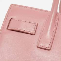 Saint Laurent Pink Leather Nano Classic Sac De Jour Tote