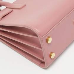 Saint Laurent Pink Leather Nano Classic Sac De Jour Tote