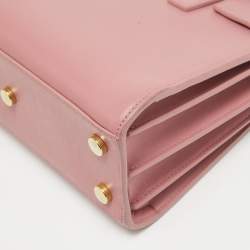 Saint Laurent Pink Leather Nano Classic Sac De Jour Tote