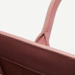 Saint Laurent Pink Leather Nano Classic Sac De Jour Tote