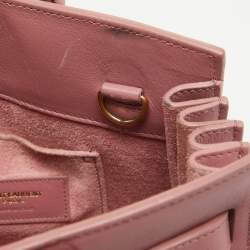 Saint Laurent Pink Leather Nano Classic Sac De Jour Tote