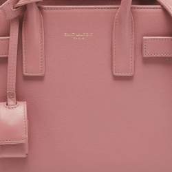 Saint Laurent Pink Leather Nano Classic Sac De Jour Tote