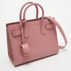 Saint Laurent Pink Leather Nano Classic Sac De Jour Tote