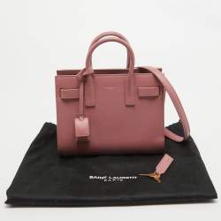 Saint Laurent Pink Leather Nano Classic Sac De Jour Tote