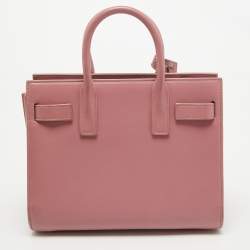 Saint Laurent Pink Leather Nano Classic Sac De Jour Tote