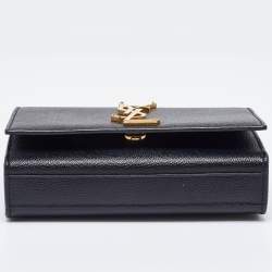 Saint Laurent Black Leather Small Monogram Kate Chain Bag