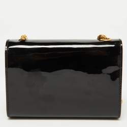 Pre Owned Saint Laurent Black Patent Leather Small Kate Tassel Bag