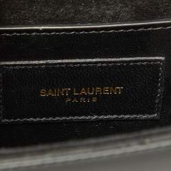 Pre Owned Saint Laurent Black Patent Leather Small Kate Tassel Bag