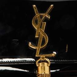 Pre Owned Saint Laurent Black Patent Leather Small Kate Tassel Bag