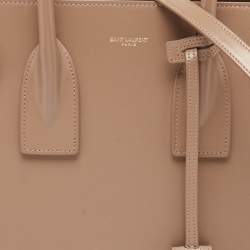 Pre Owned Saint Laurent Beige Leather Small Classic Sac De Jour Tote