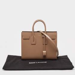 Pre Owned Saint Laurent Beige Leather Small Classic Sac De Jour Tote