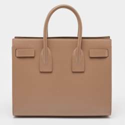 Pre Owned Saint Laurent Beige Leather Small Classic Sac De Jour Tote