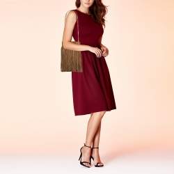 Saint Laurent Brown Suede Fringe Grace Chain Bag