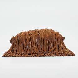 Saint Laurent Brown Suede Fringe Grace Chain Bag