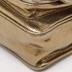 Saint Laurent Metallic Green Patent Leather Baby Niki Chain Shoulder Bag