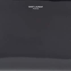 Pre Owned Saint Laurent Black Brushed Leather Small Suzanne Rigid Shoulder Bag