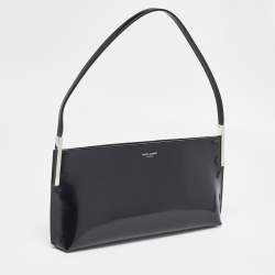 Pre Owned Saint Laurent Black Brushed Leather Small Suzanne Rigid Shoulder Bag