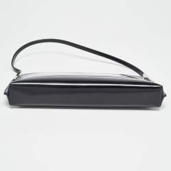 Pre Owned Saint Laurent Black Brushed Leather Small Suzanne Rigid Shoulder Bag