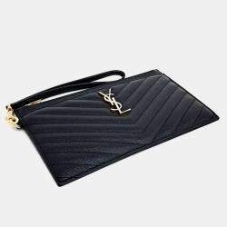 Pre Owned Saint Laurent Monogram Bill Clutch