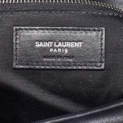 Pre Owned Saint Laurent Black Quilted Leather Small Loulou Puffer Shoulder Bag