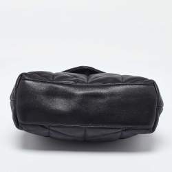 Pre Owned Saint Laurent Black Quilted Leather Small Loulou Puffer Shoulder Bag