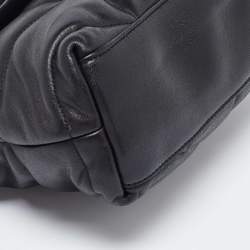 Pre Owned Saint Laurent Black Quilted Leather Small Loulou Puffer Shoulder Bag