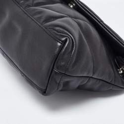 Pre Owned Saint Laurent Black Quilted Leather Small Loulou Puffer Shoulder Bag