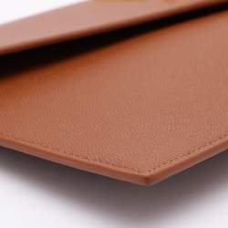 Pre Owned Saint Laurent Brown Leather Uptown Clutch