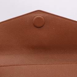 Pre Owned Saint Laurent Brown Leather Uptown Clutch