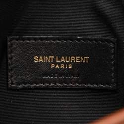 Pre Owned Saint Laurent Brown Leather Uptown Clutch