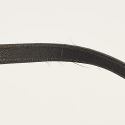 Pre Owned حقيبة يد شوبر سان لوران كاساندرا جلد مبطنة عنابية 