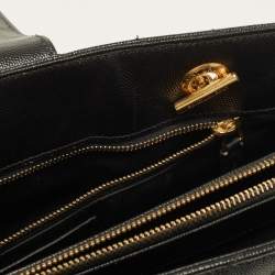 Pre Owned حقيبة يد شوبر سان لوران كاساندرا جلد مبطنة عنابية 