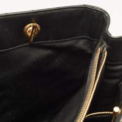 Pre Owned حقيبة يد شوبر سان لوران كاساندرا جلد مبطنة عنابية 