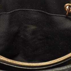 Pre Owned حقيبة يد شوبر سان لوران كاساندرا جلد مبطنة عنابية 