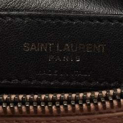 Saint Laurent Old Rose Matelassé Leather Medium College Top Handle Bag