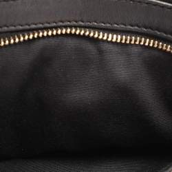 Saint Laurent Black Leather Monogram Embellished Belt Bag