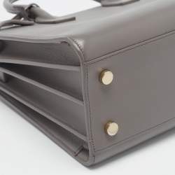 Pre Owned Saint Laurent Grey Leather Baby Classic Sac De Jour Tote