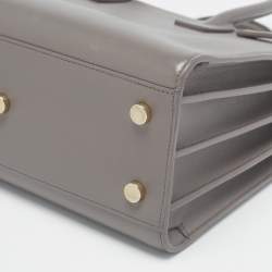 Pre Owned Saint Laurent Grey Leather Baby Classic Sac De Jour Tote
