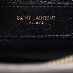 Pre Owned Saint Laurent Grey Leather Baby Classic Sac De Jour Tote