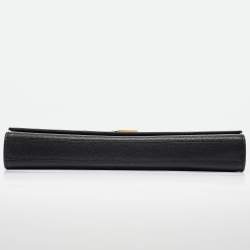 Pre Owned Saint Laurent Black Leather Kate Monogram Clutch