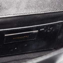 Pre Owned Saint Laurent Black Leather Kate Monogram Clutch