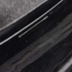 Pre Owned Saint Laurent Black Leather Kate Monogram Clutch