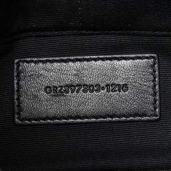 Saint Laurent Silver Star Leather Zip Pouch 
