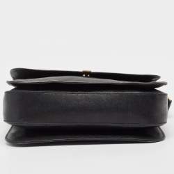 Saint Laurent Black Leather Ligne Y Crossbody Bag