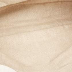 Saint Laurent Off White/Beige Canvas and Leather Rive Gauche Tote