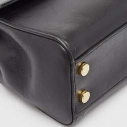 Pre Owned Saint Laurent Black Leather Small Moujik Top Handle Bag