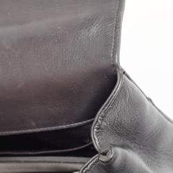 Pre Owned Saint Laurent Black Leather Small Moujik Top Handle Bag