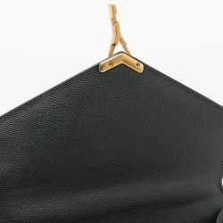 Saint Laurent Green Leather Cassandra Top Handle Bag