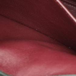 Saint Laurent Green Leather Cassandra Top Handle Bag