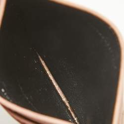 Saint Laurent Pink Matelassé Leather Monogram Card Holder